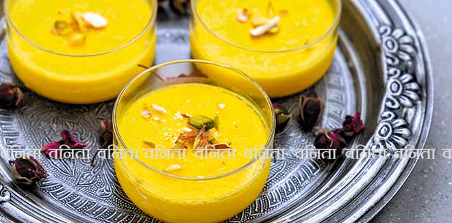1976171006 mango-flavored Phirni served in  glass bowls