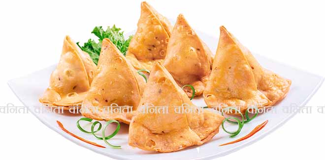 1993848149 Isolated Potato Samosa Snacks on White Background. Indian Ramadan Food, Pakistani Iftar Meal.