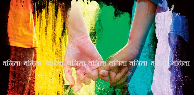 1767297032 Close up couple women 's hands hook little finger together overlay with abstract painting rainbow color on black color background ,LGBT concept.